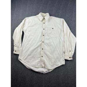 County Seat Men's Corduroy Casual‎ Shirt Size Small Cream